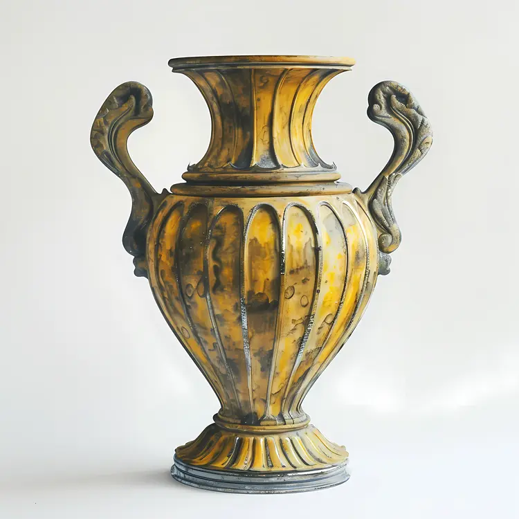 Ornate Golden Antique Vase