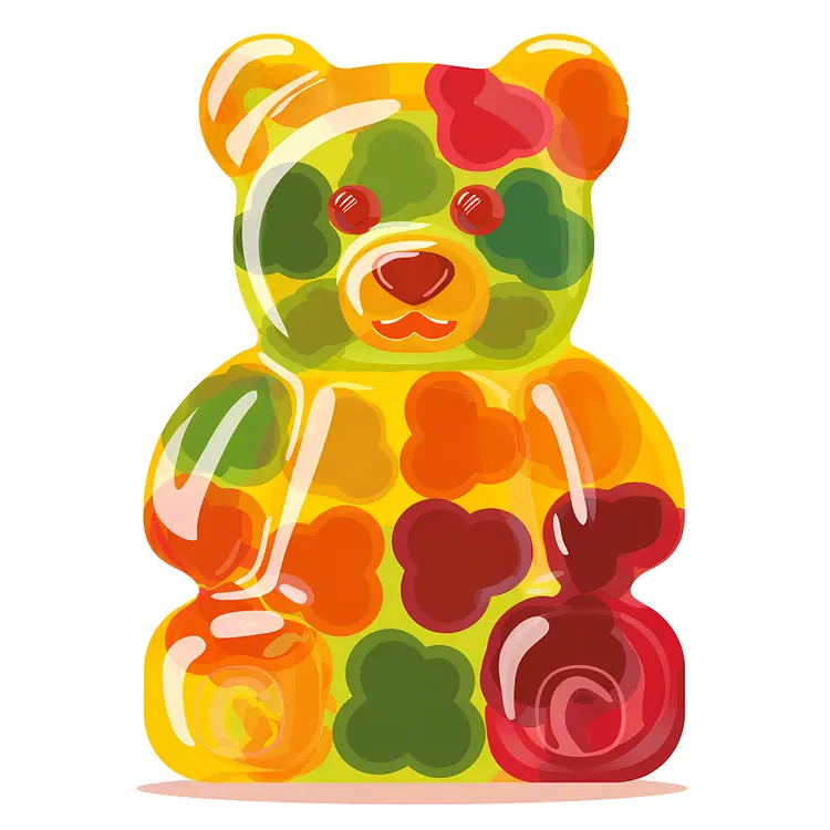 Multicolored Gummy Bear
