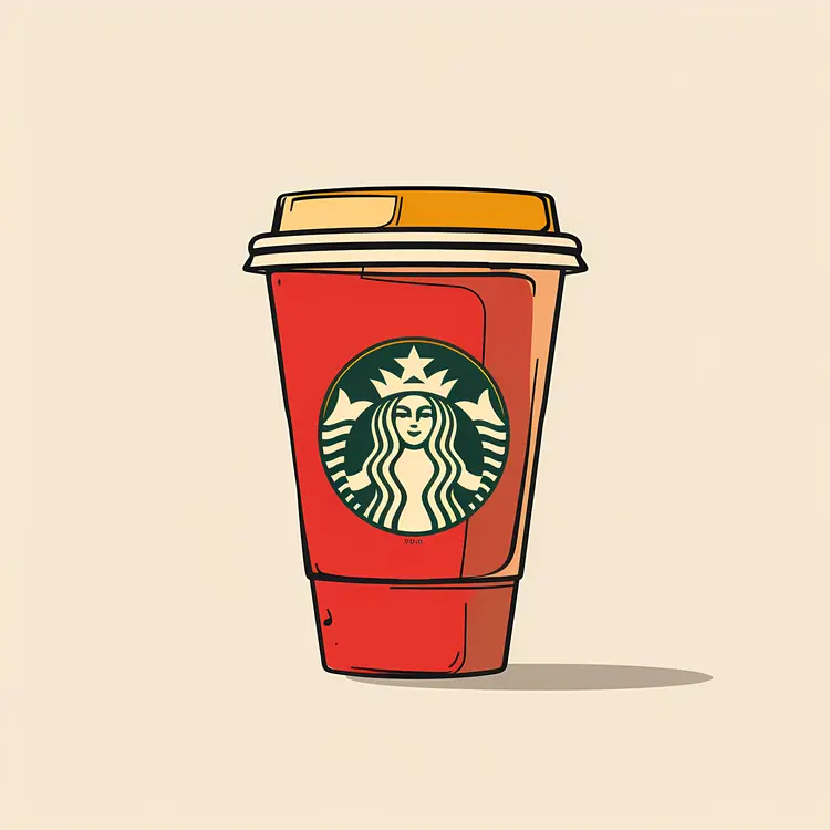 Red Starbucks Cup with Logo