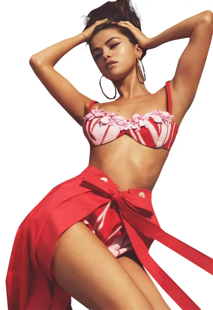Fashion Model in Red Bikini