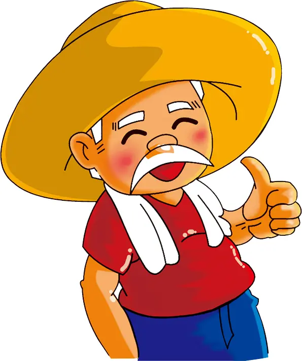 Happy Farmer Giving Thumbs Up