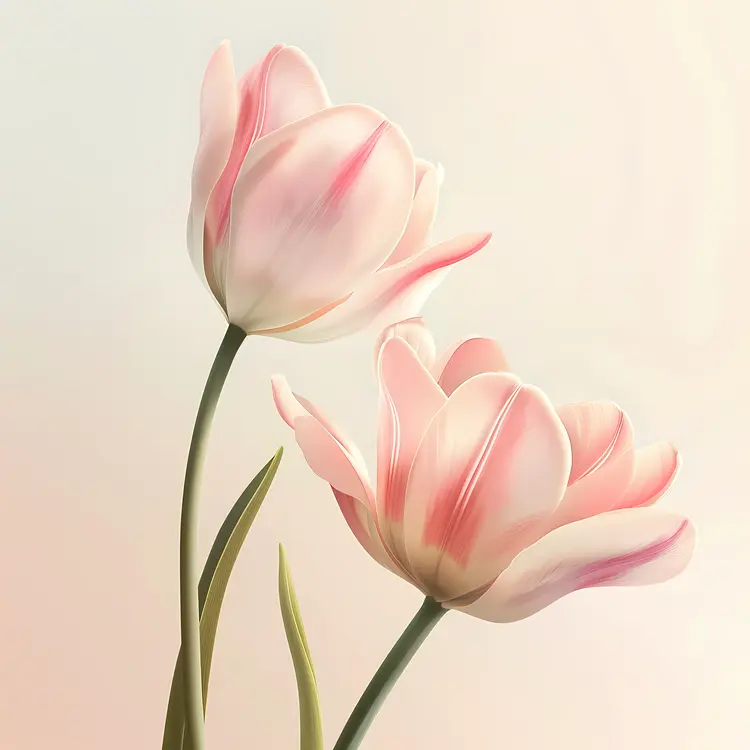 Pink Tulips in Bloom