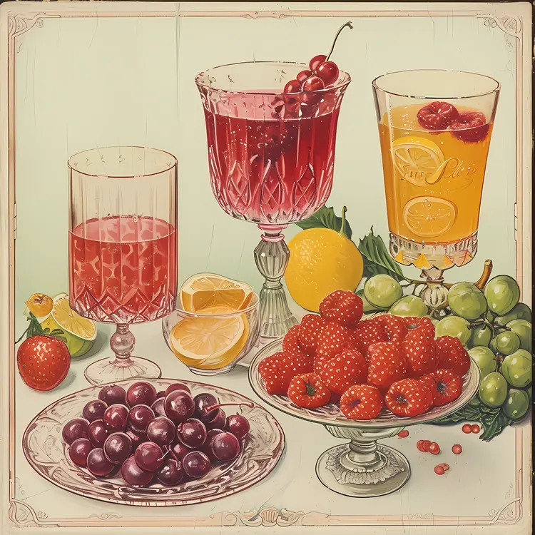 Still Life with Fruit and Drinks