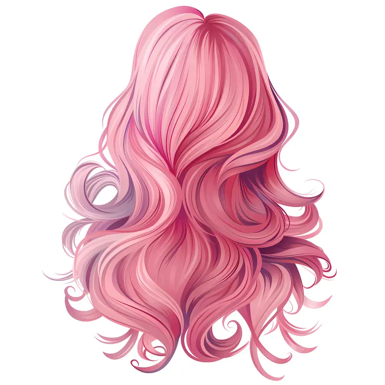 Beautiful Pink Curly Hair