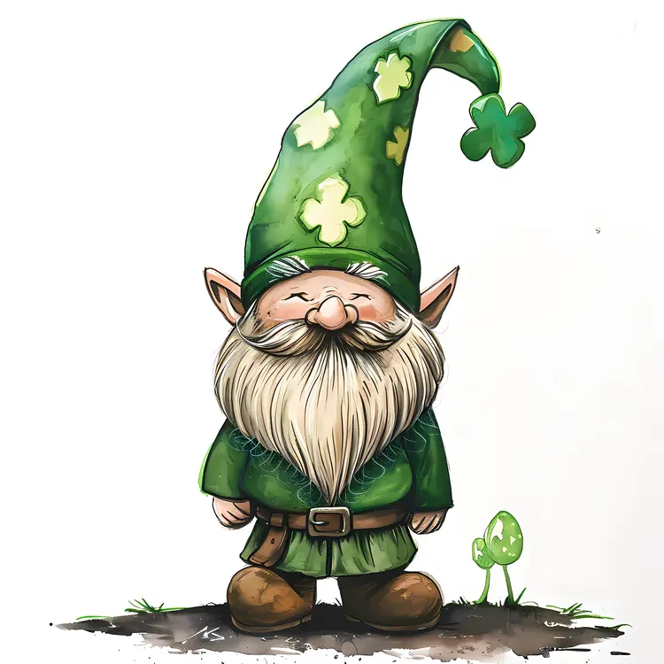 Gnome with Shamrock Hat