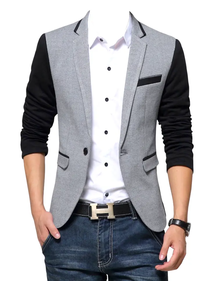 Gray and Black Stylish Blazer
