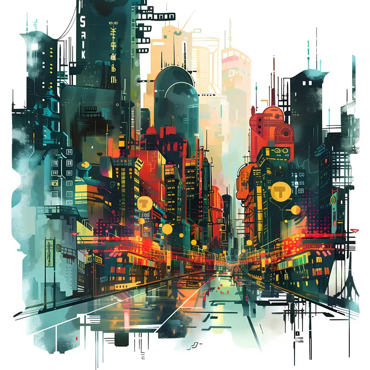 Futuristic Cityscape Artwork