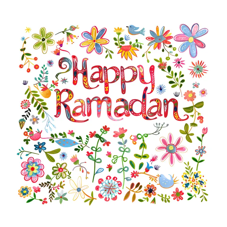 Floral Happy Ramadan Greeting