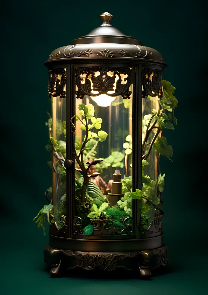 Green Lantern with Plants