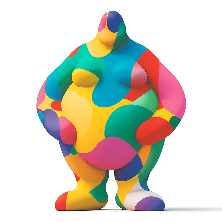 Vibrant Colorful Blob Character