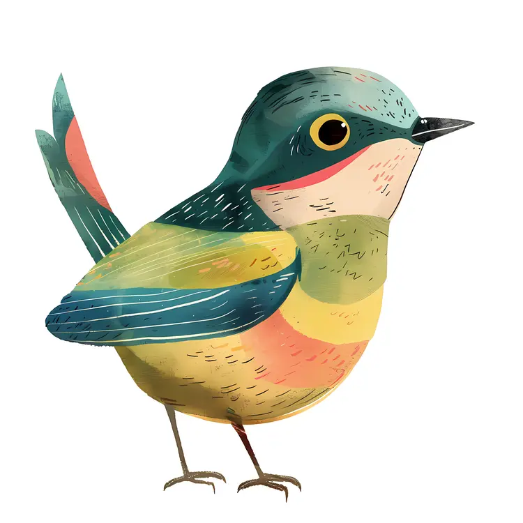 Colorful Cartoon Bird