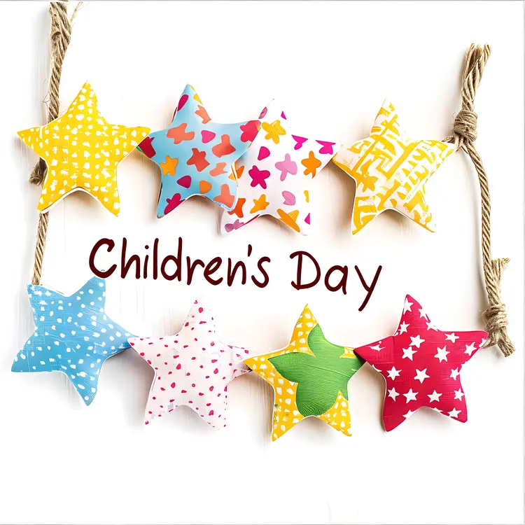 Children's Day with Colorful Stars