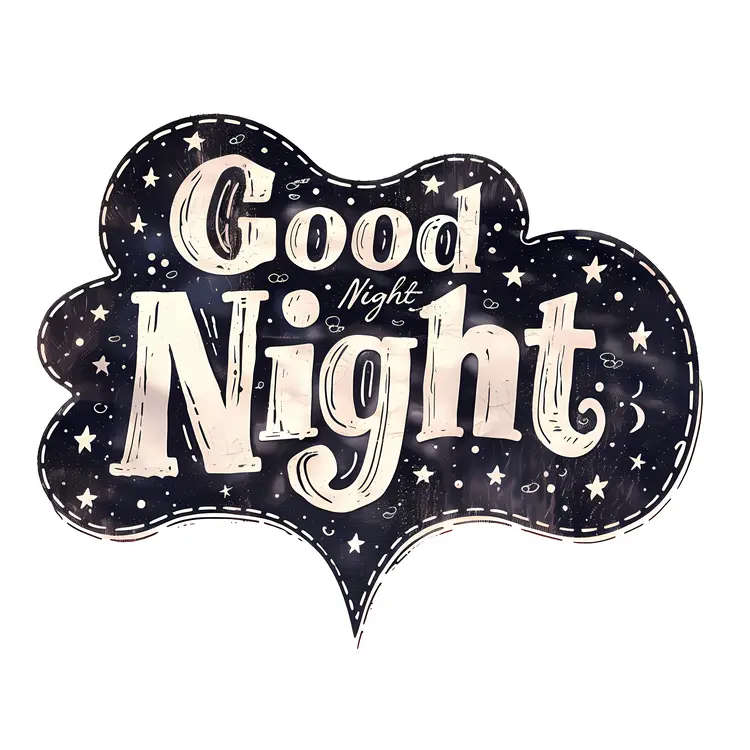 Good Night Starry Sign