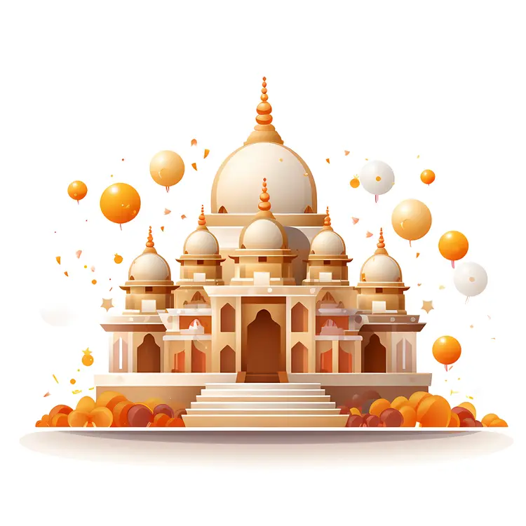 Temple with Multiple Domes