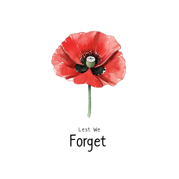 Red Poppy Flower for Remembrance