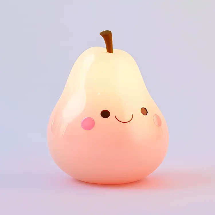 Smiling Cute Pear Cartoon