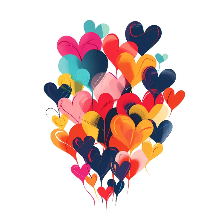Colorful Heart Balloons