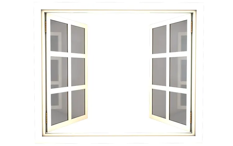 Open Window with Transparent Background