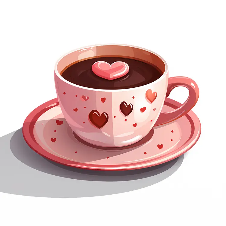 Heart Cup with Saucer