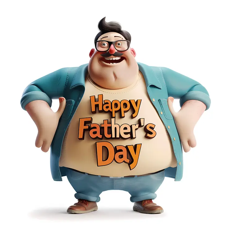 Happy Father's Day Cartoon Character