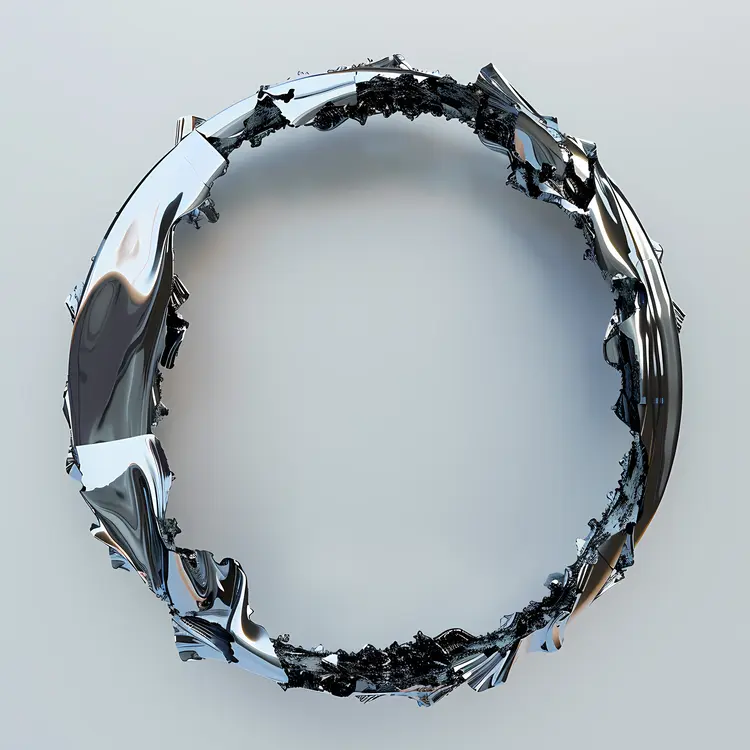 Metallic Circle Abstract
