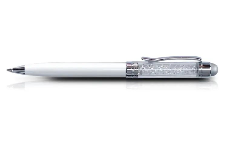 White Pen with Silver Clip