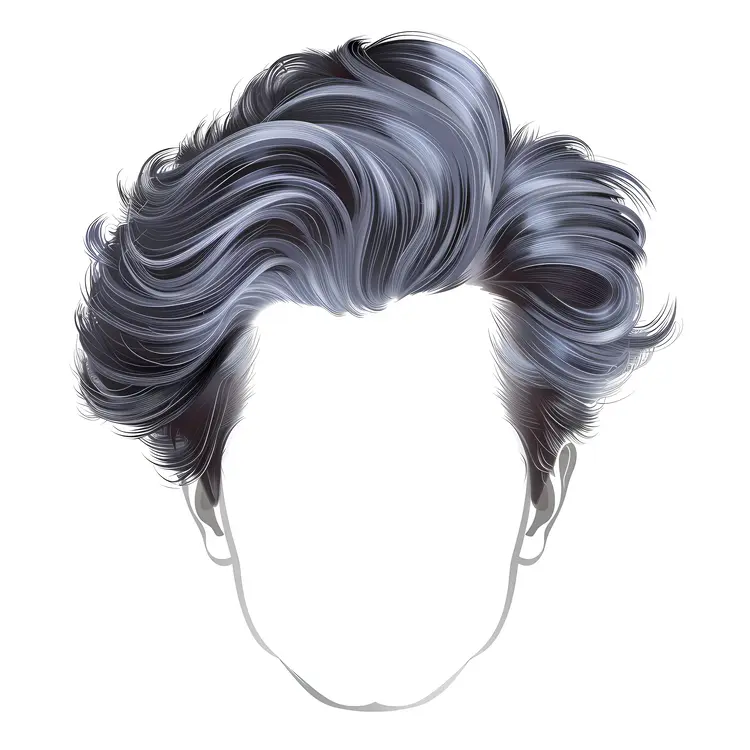 Gray Wavy Hair
