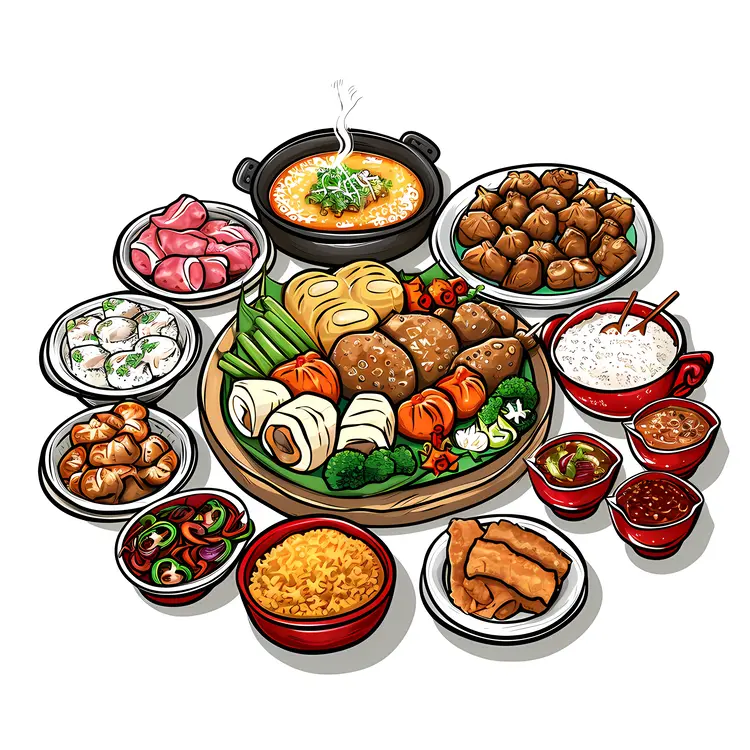 Chinese Hot Pot and Sides