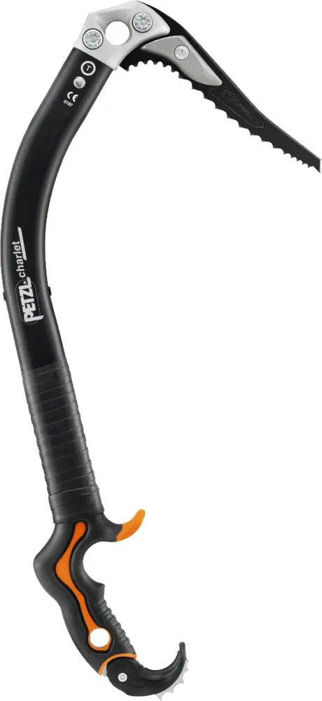 Black and Orange Petzl Charlet Ice Axe