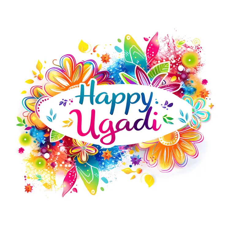 Colorful Flowers and Petals for Ugadi