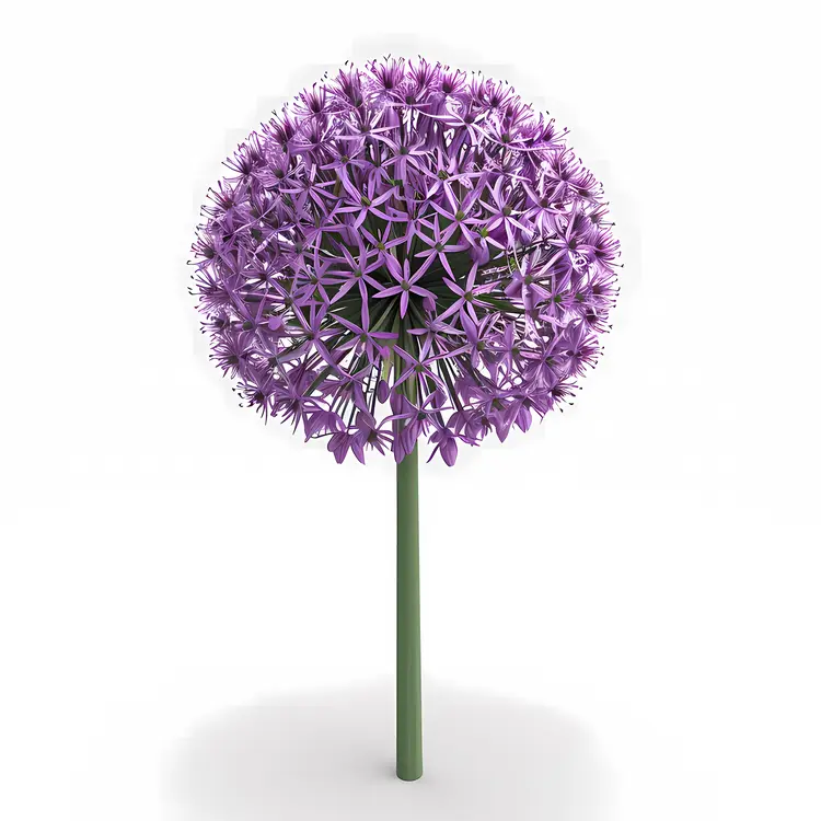 Single Purple Allium Flower