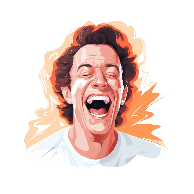 Laughing Man Illustration