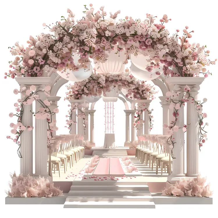 Luxurious Floral Arch with Seating