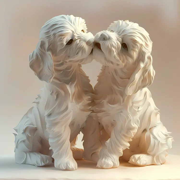 Adorable Puppies Snuggling