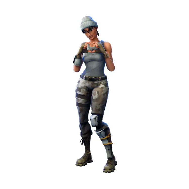 Female Character in Gray Tank Top from Video Game