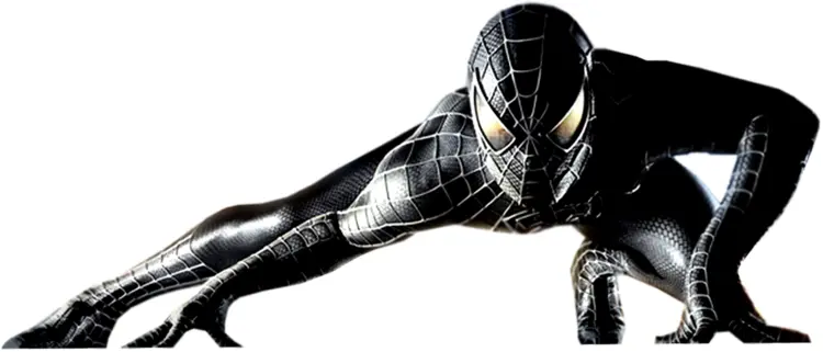 Black Spider-Man in Action Pose