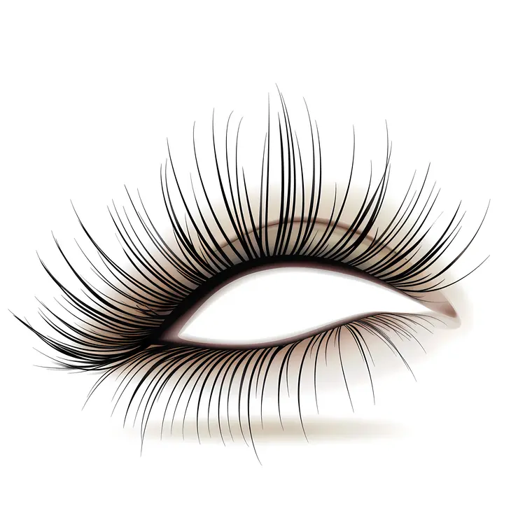 Detailed Eyelash Illustration