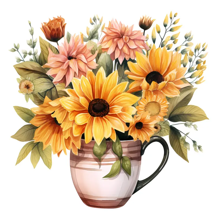Sunflowers in a Mug
