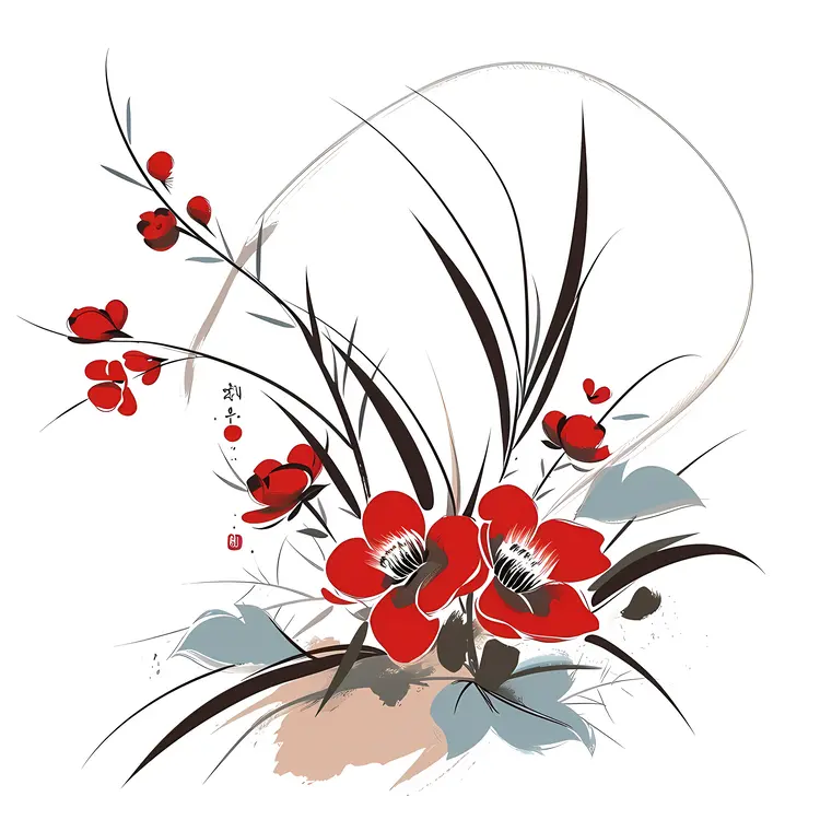 Vibrant Red Floral Arrangement