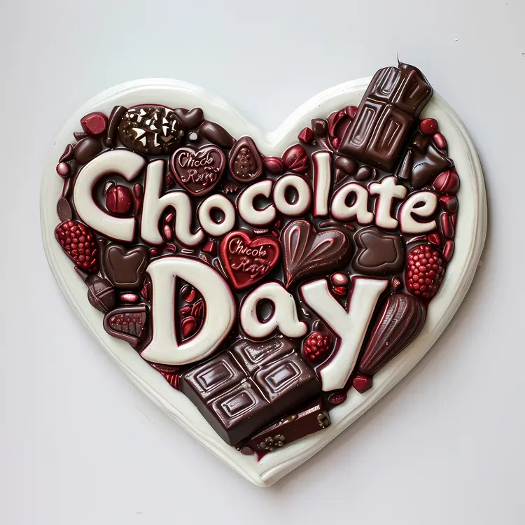 Heart-shaped Chocolate for Chocolate Day