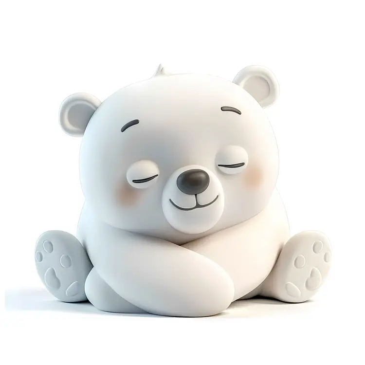 Sleeping Cute Polar Bear