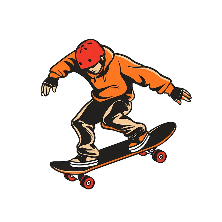 Skateboarder Performing a Trick