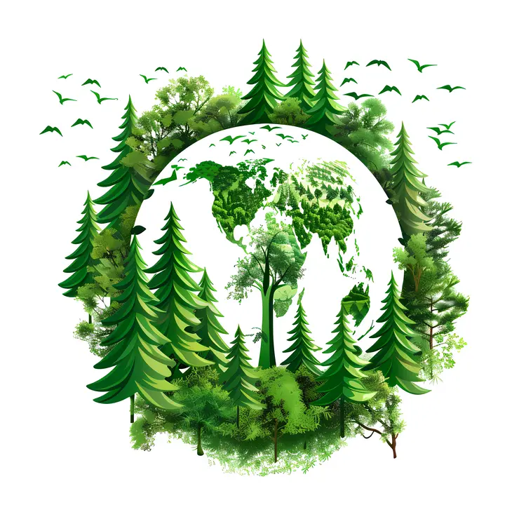 Global Forest Conservation Illustration