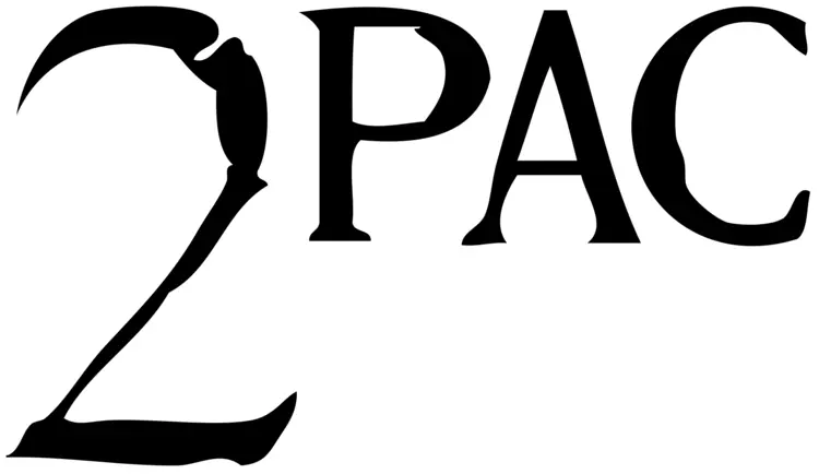 2Pac Logo in Black and White