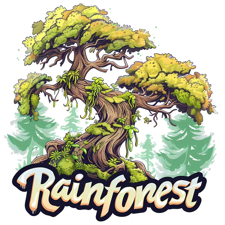 Rainforest Tree Illustration