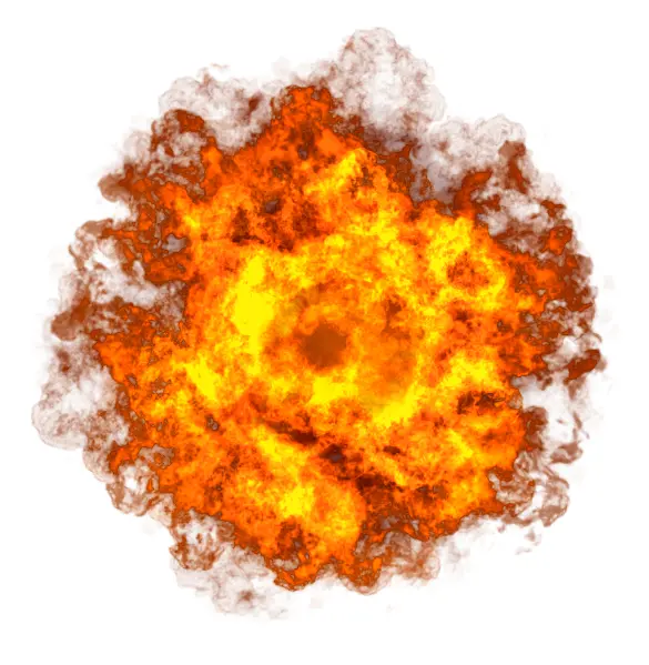 Explosion with Intense Flames