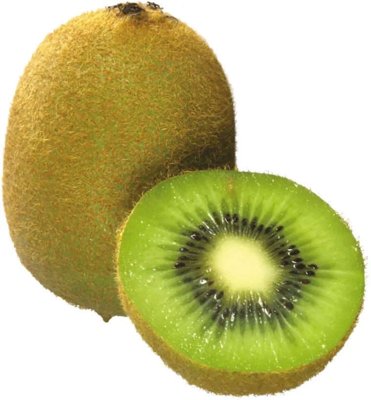 Whole and Sliced Kiwi