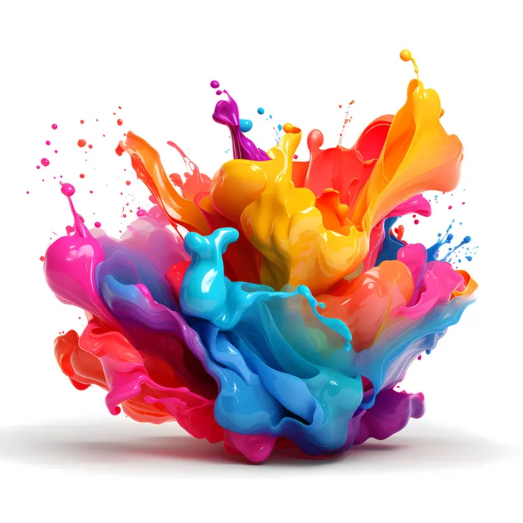 Vibrant Colorful Paint Splash