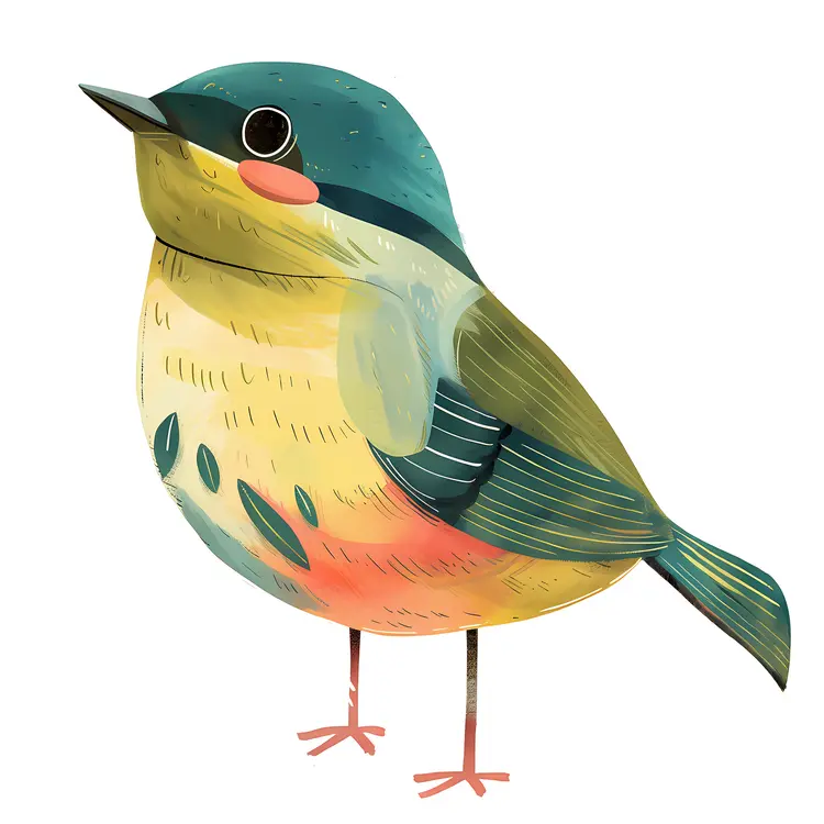 Colorful Cartoon Bird