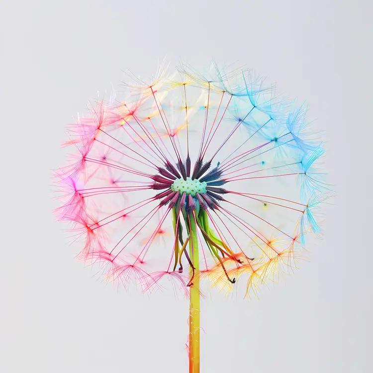 Colorful Dandelion in Bloom